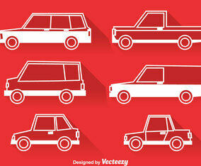 Classic Cars White Icons