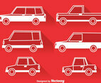 Classic Cars White Icons