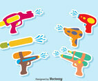 Water Gun Vector Set