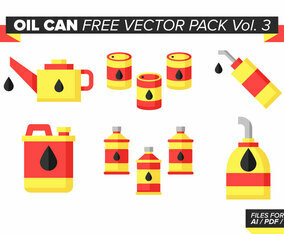 Oil Can Free Vector Pack Vol. 3