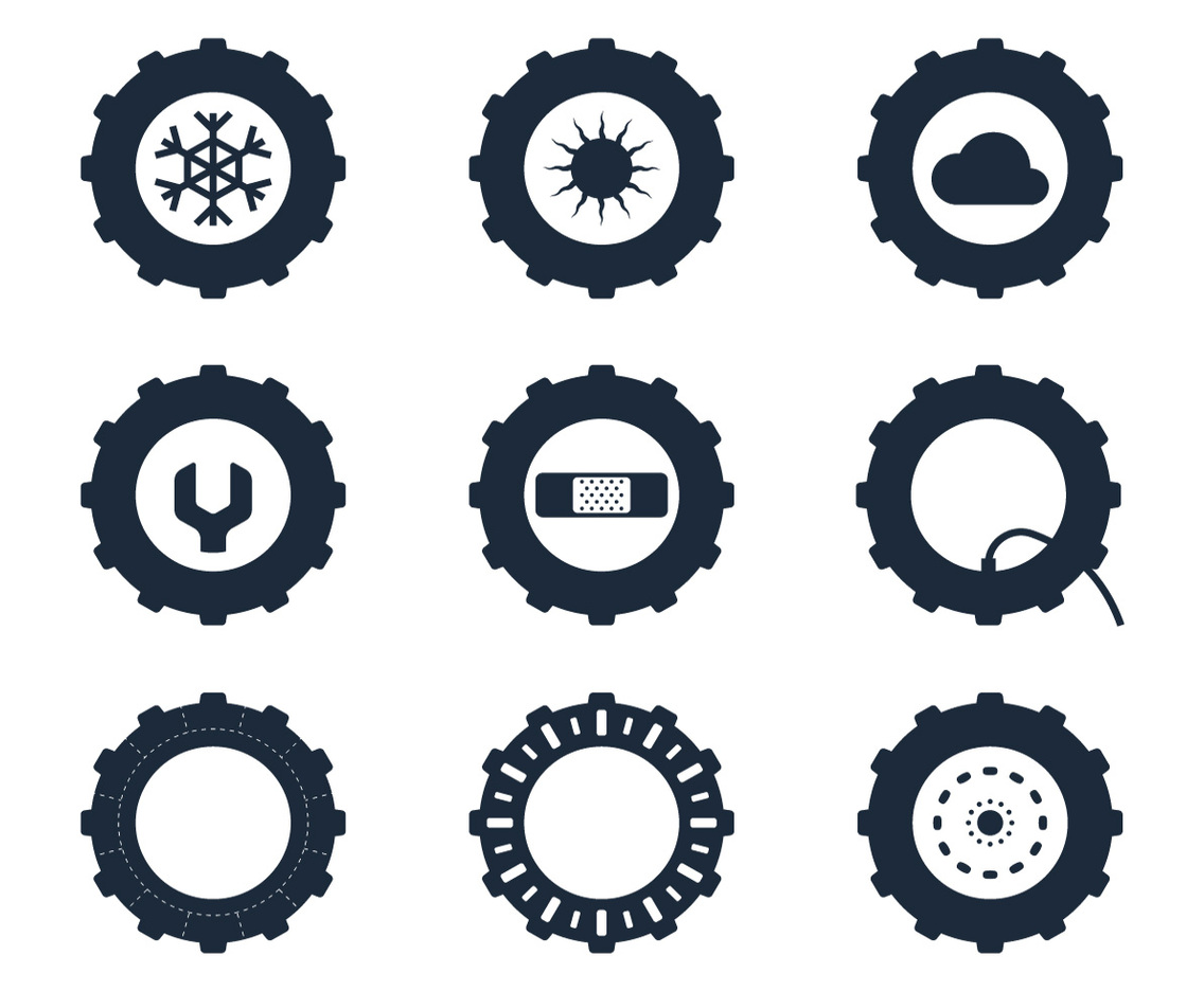 Tractor Tire Icons