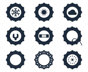 Tractor Tire Icons