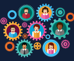 Free Business and Team Work Concept Illustration Vector