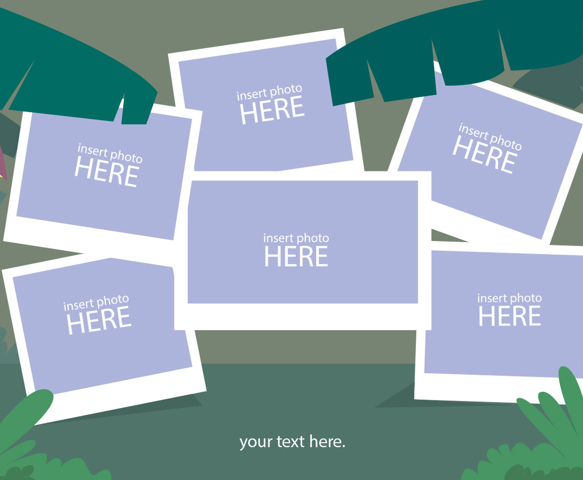 Tropical Forest Photo Collage Template