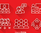 Working Together Outline Icons