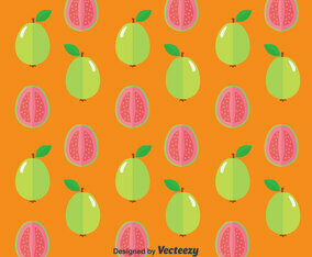 Guava Fruit Seamless Pattern