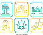 India Elemnt Outline Icons