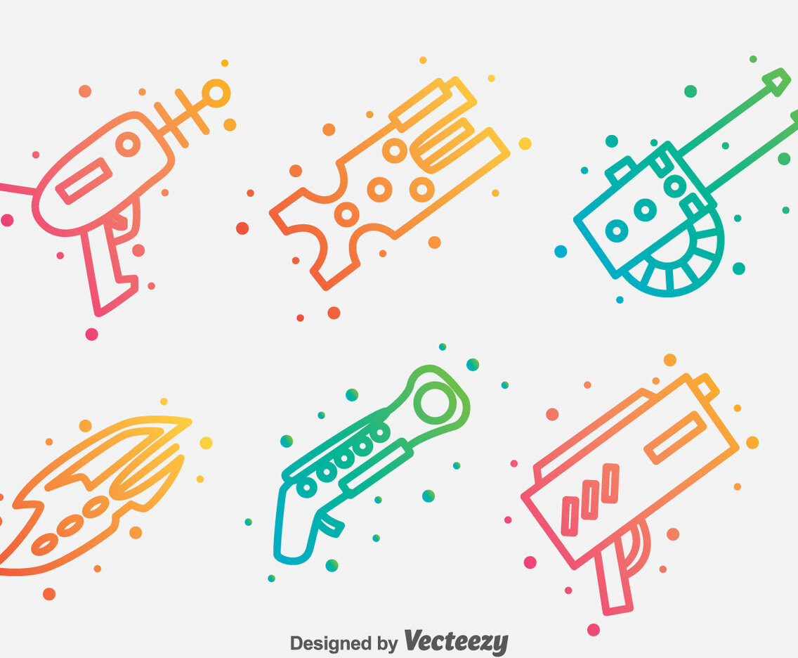 Laser Gun Collection vector