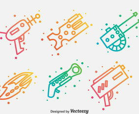 Laser Gun Collection vector