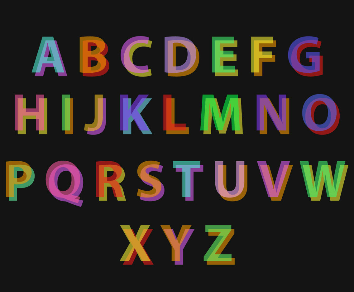 Vector Colorful Alphabet