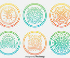 Incas Circle Ornament Vector Set