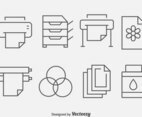 Print Tool Icons Vector