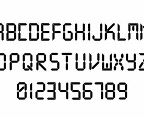 Digital Font And Number