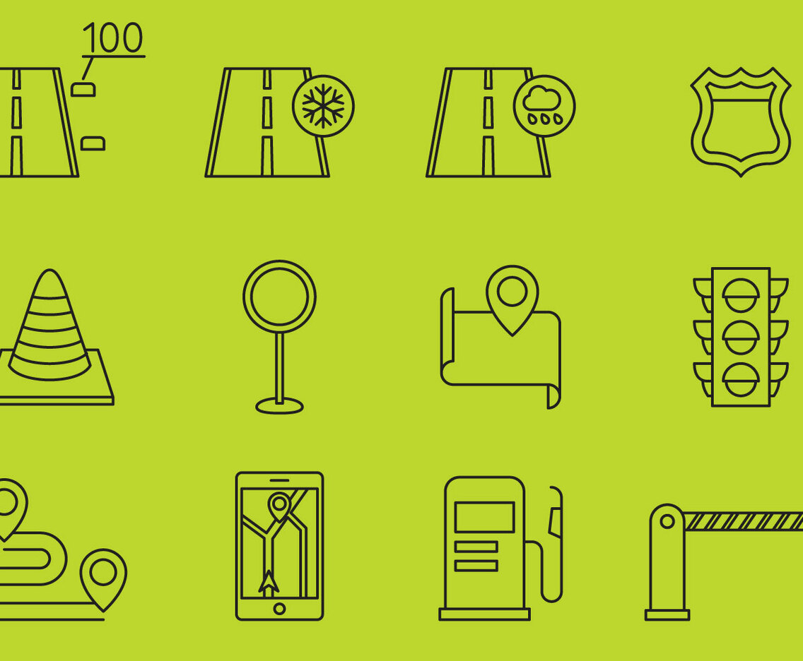 Street And Highway Icons