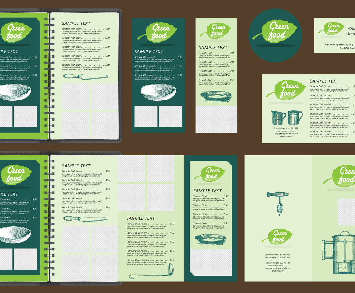 Green Menu Templates