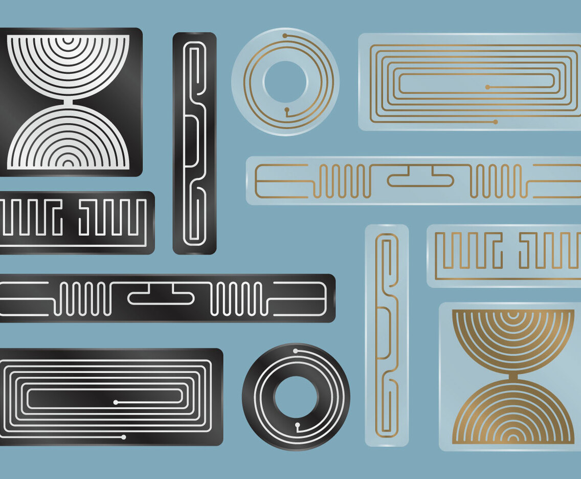 Black And Transparent RFID Labels