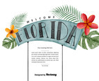Free Florida Welcome Watercolor Vector