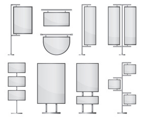 Set Of Kakemono Vector