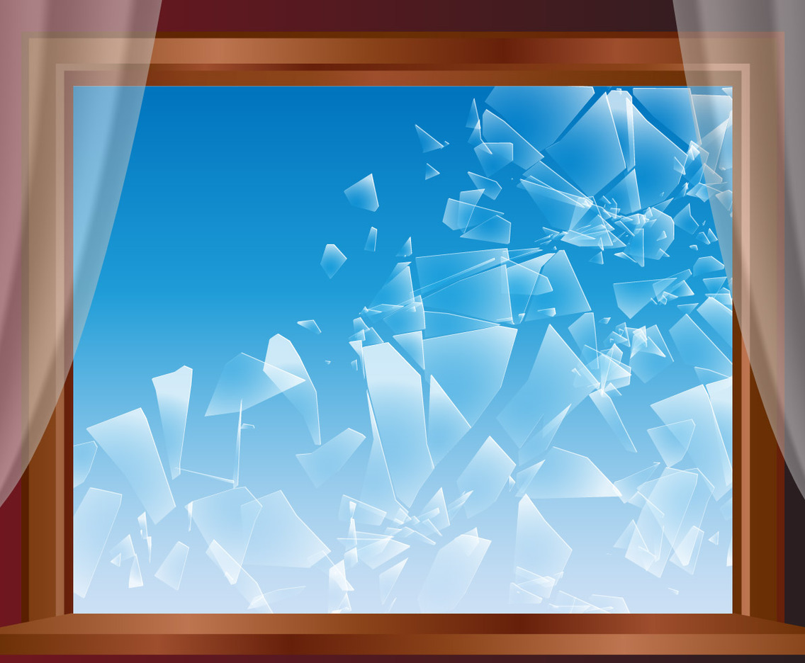 Broken Window Glass Vector