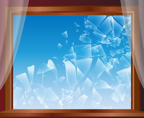 Broken Window Glass Vector