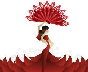 Spanish Fan Background Vector