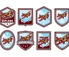 Free Biplane Badge Vector Pack