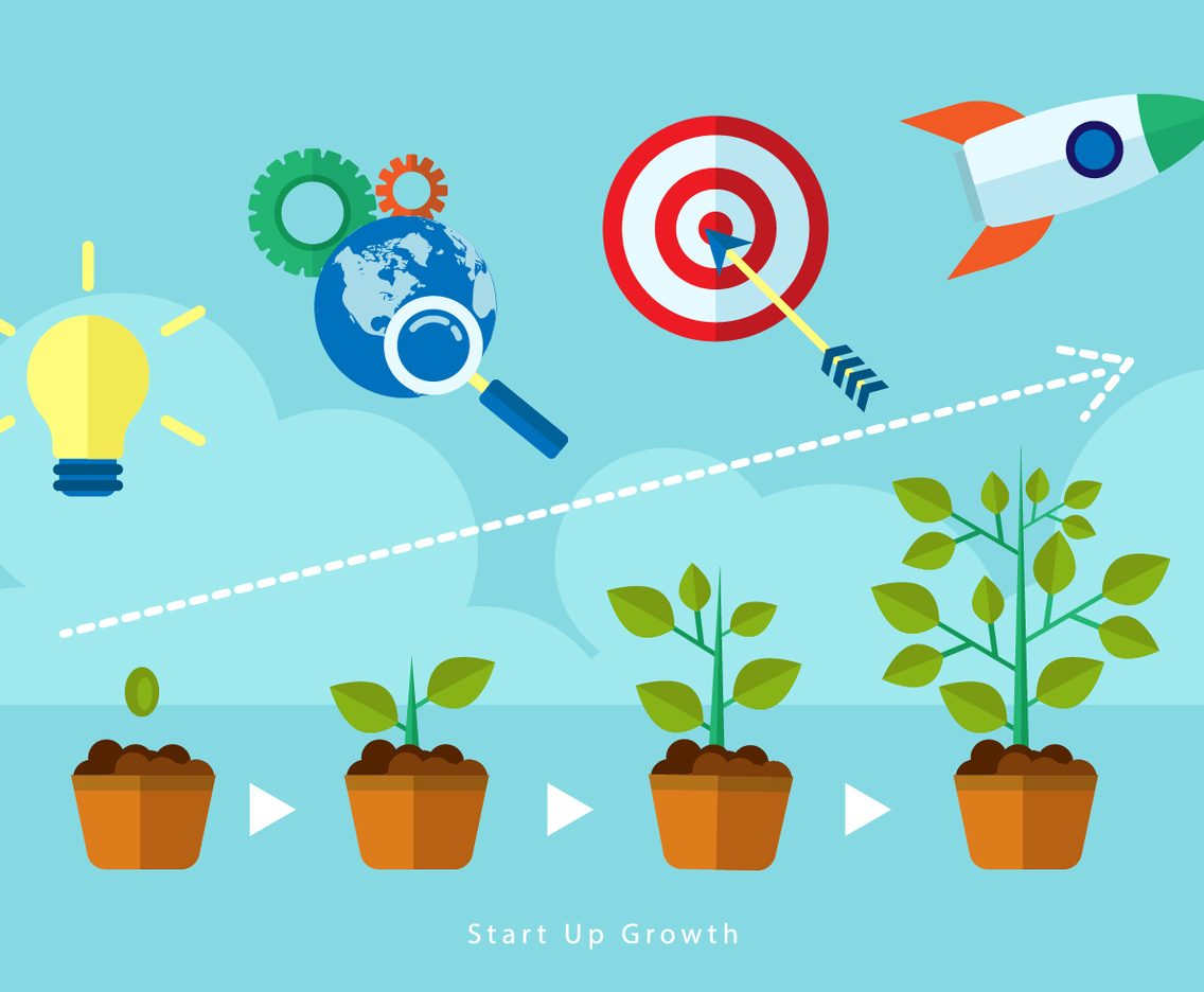Free Start Up Growth Illustration Vector