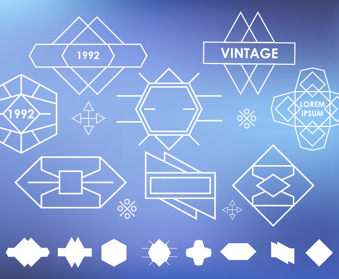 Set Of Modern Blason Vectors