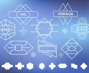 Set Of Modern Blason Vectors