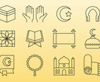 Islamic Line Icons