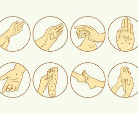 Reflexology Icon Set