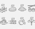 Outline Food Icons Vector
