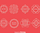Retro Label Vector Set