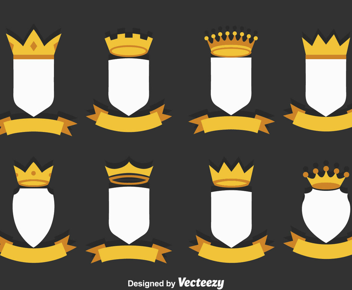 Stylist Shield Vector Set