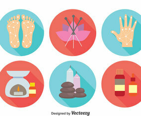 Alternative Medicine Icons Vector