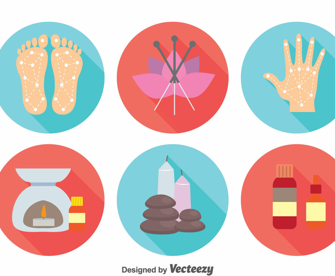 Alternative Medicine Icons Vector