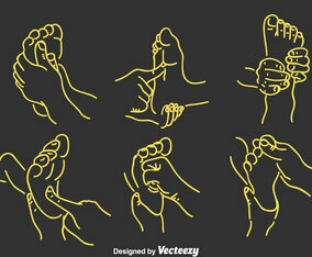 Foot Reflexology Vector