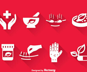 Alternative Medicine Icons Vector