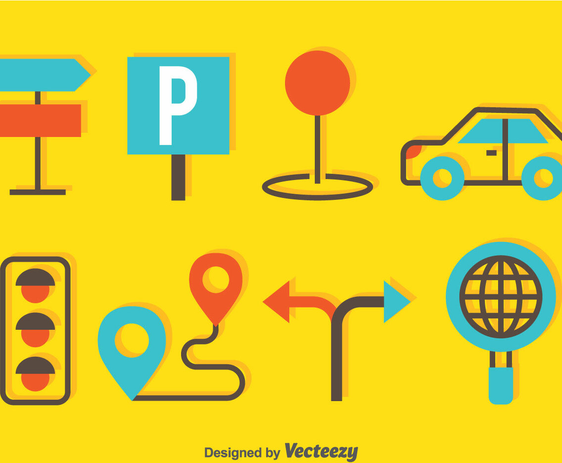 Map Location Legend Vector Set