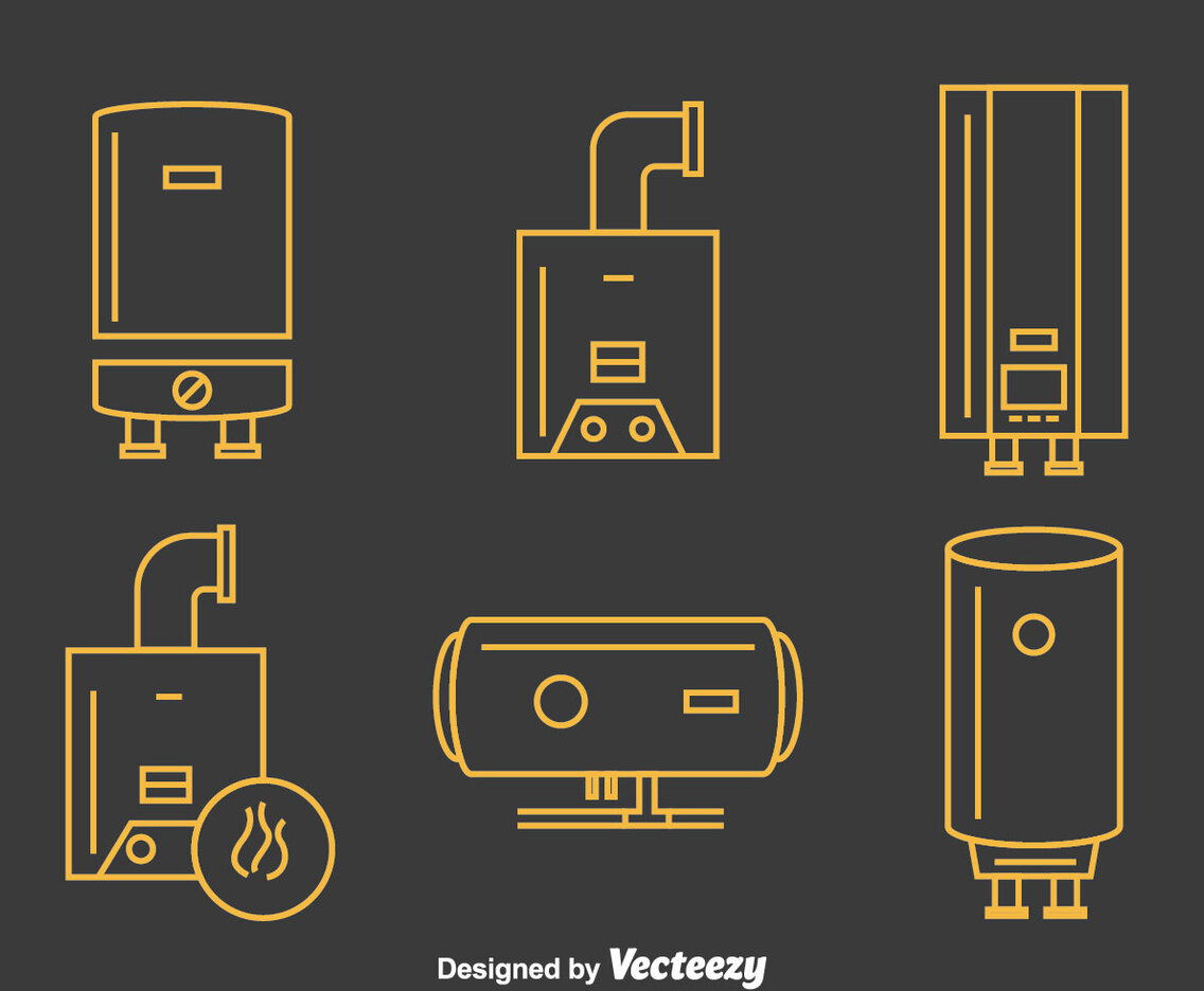 Boiler Line Icons Vector