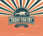Retro Fish Fry Friday Illustration