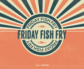 Retro Fish Fry Friday Illustration