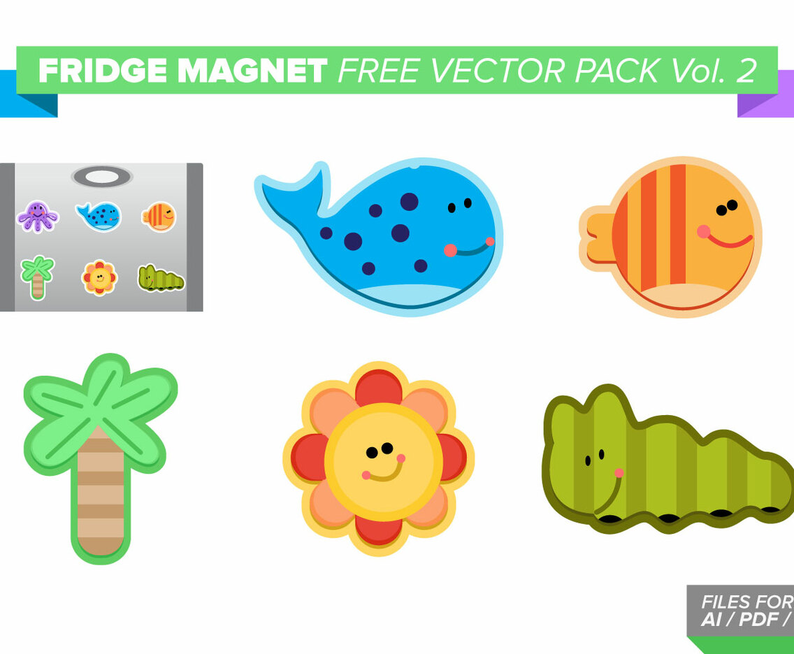Fridge Magnet Free Vector Pack Vol. 2