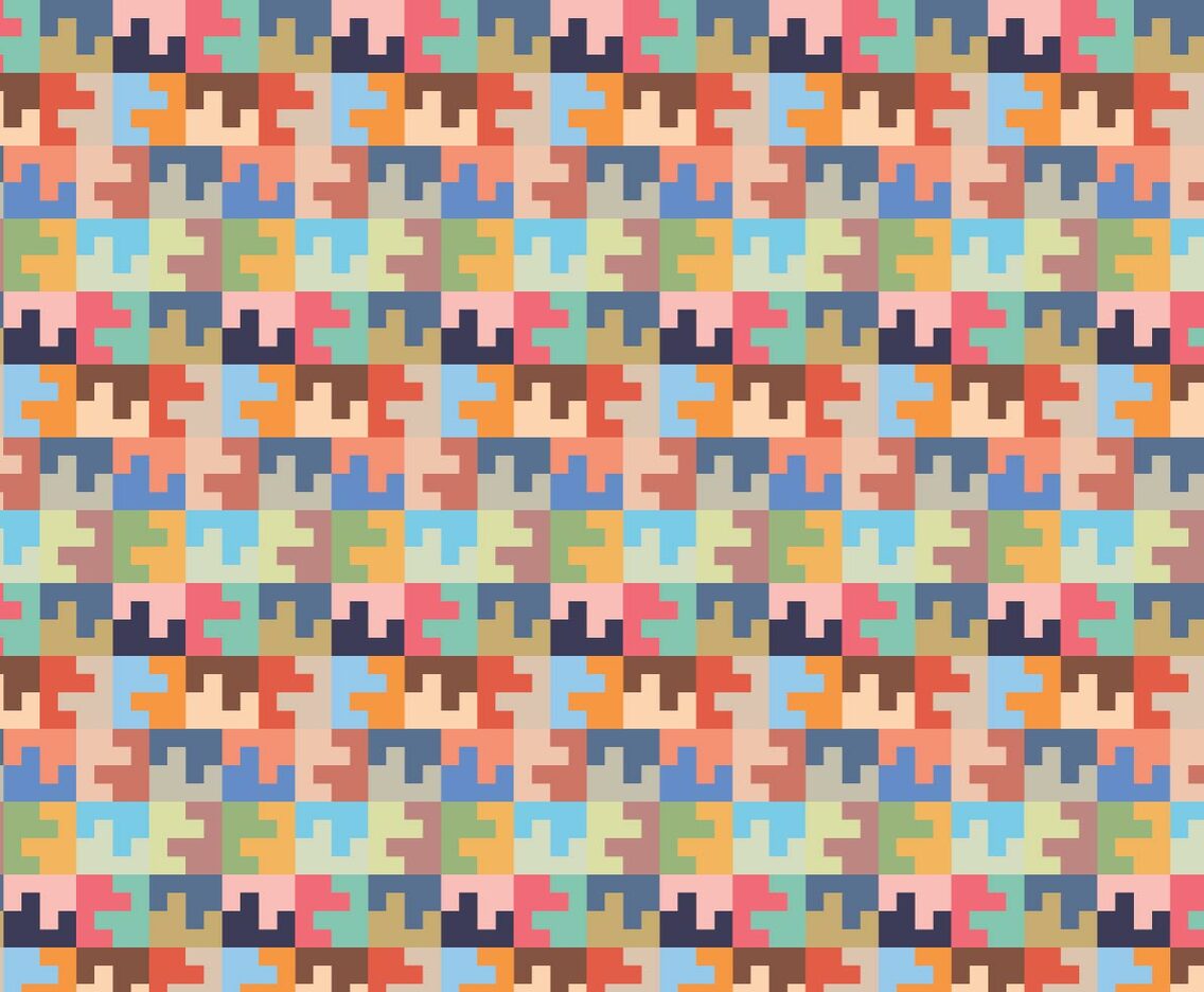 Pastel Square Random Pattern
