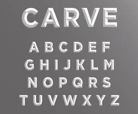 Set of Beveled Alphabet