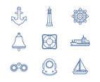 Free Nautical Line Icons