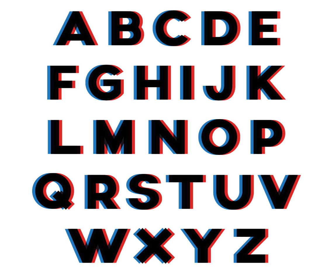 3D Effect Alphabet