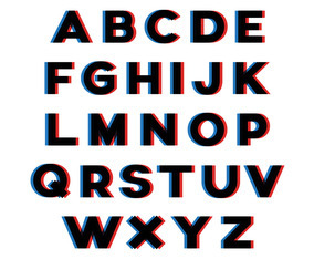 3D Effect Alphabet