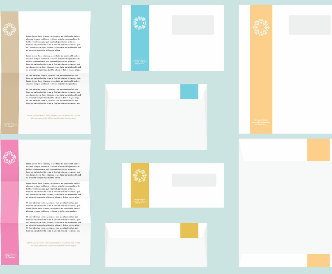 Colorful Letter And Envelope Templates