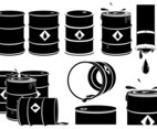 Vector Set of Oil Drums
